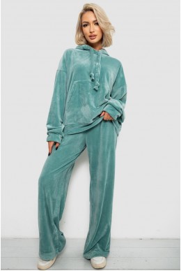 Спортивний костюм жіночий велюровий, колір оливковий, 241R2001-20