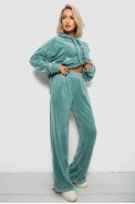 Спортивный костюм женский велюровый, цвет оливковый, 241R2001-20 оптом - фото № 2