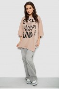 Футболка женская с принтом, цвет бежевый, 244R4017 - фото № 1