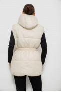 Жилет женский с капюшоном, цвет светло-бежевый, 207R2016 - фото № 3