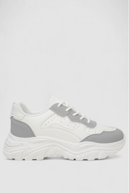 Кроссовки женские, цвет бело-серый, 248RA90