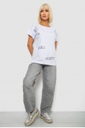 Футболка жіноча з принтом, колір білий, 244R2316-5 - фото № 1