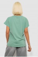 Футболка женская с принтом, цвет оливковый, 244R2316-5 - фото № 3