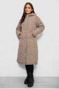 Куртка женская двусторонняя зимняя  -уценка, цвет темно-бежевый, 244R24115-U-5 - фото № 3