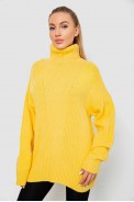Свитер - гольф женский шерстяной   -уценка, цвет желтый, 244R2050-U-1 - фото № 0