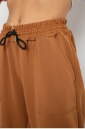 Спортивные штаны женские  -уценка, цвет коричневый, 238R115-U - фото № 4