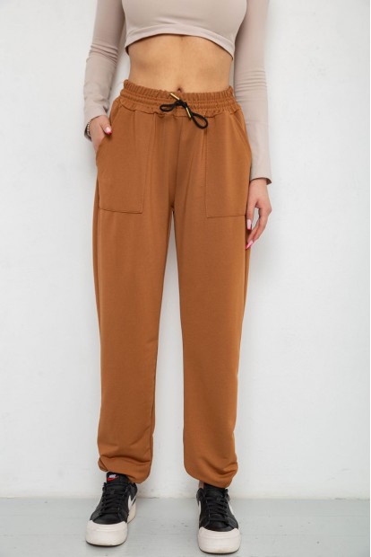 Спортивные штаны женские  -уценка, цвет коричневый, 238R115-U