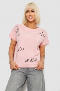 Футболка женская с принтом, цвет розовый, 244R2316-5 - фото № 0