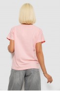 Футболка женская с принтом, цвет розовый, 244R2316-5 - фото № 3