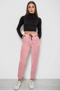 Штани жіночі велюрові  -уцінка, колір рожевий, 238R58168-U-33 - фото № 1