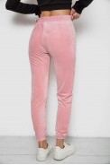 Штани жіночі велюрові  -уцінка, колір рожевий, 238R58168-U-33 - фото № 3