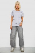 Футболка женская с принтом, цвет серый, 244R2316-5 - фото № 1