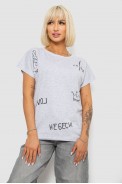 Футболка женская с принтом, цвет серый, 244R2316-5 - фото № 0