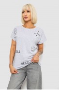 Футболка женская с принтом, цвет серый, 244R2316-5 - фото № 2