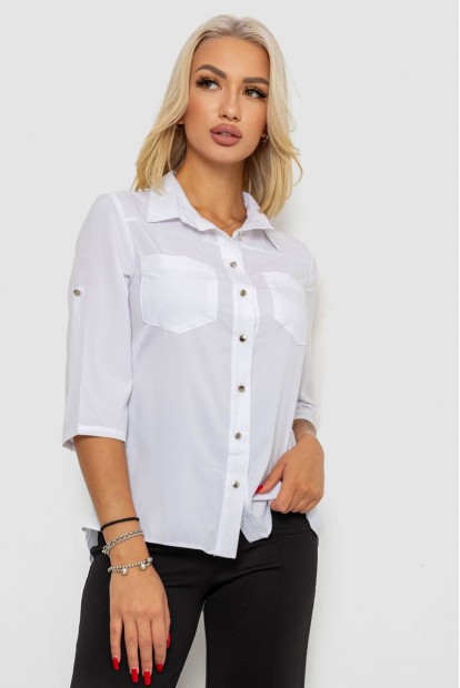 Блуза классическая  -уценка, цвет белый, 230R72-1-U-2