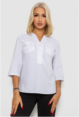 Блуза однотонная  -уценка, цвет белый, 230R96-15-U-2