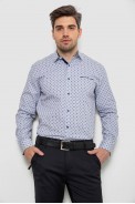 Сорочка чоловіча з принтом, колір білий, 214R7166 - фото № 0