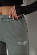 Спортивные штаны женские, цвет оливковый, 238R5052-1 - фото № 9