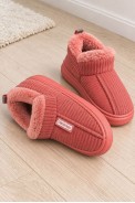 Тапочки-угги женские повседневные, цвет коралловый, 243R1592 - фото № 2