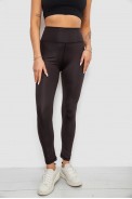 Лосини жіночі однотонні з принтом, колір чорний, 214R931 оптом - фото № 0