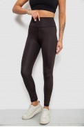 Лосини жіночі однотонні з принтом, колір чорний, 214R931 оптом - фото № 2