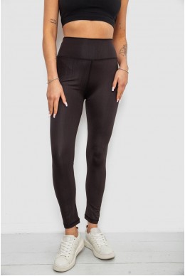 Лосини жіночі однотонні з принтом, колір чорний, 214R931