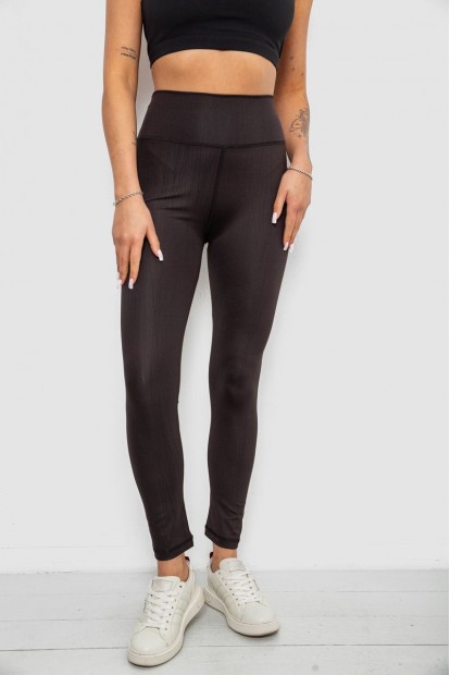 Лосини жіночі однотонні з принтом, колір чорний, 214R931