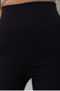 Лосины женские в рубчик, цвет черный, 205R606 - фото № 10
