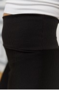 Лосины женские в рубчик, цвет черный, 205R606 - фото № 5