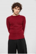Свитер мужской однотонный, цвет бордовый, 161R1041 - фото № 1