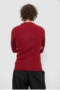 Свитер мужской однотонный, цвет бордовый, 161R1041 - фото № 4