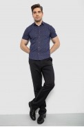 Сорочка чоловіча з принтом, колір синій, 214R7330 - фото № 1