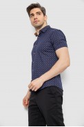 Сорочка чоловіча з принтом, колір синій, 214R7330 - фото № 2