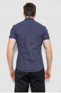 Сорочка чоловіча з принтом, колір синій, 214R7330 - фото № 3