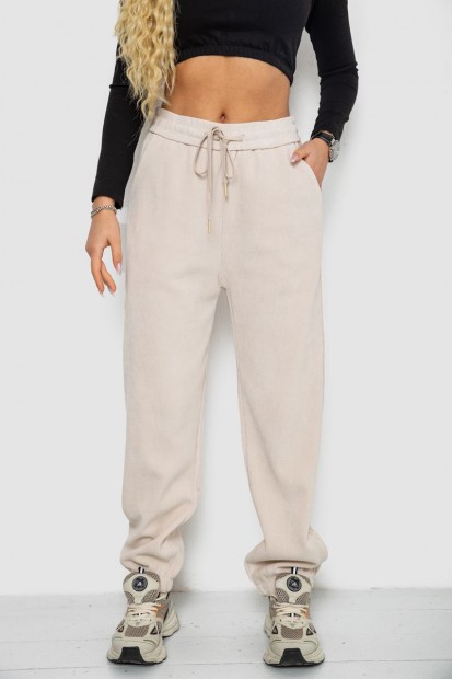 Штани жіночі вельветові  -уцінка, колір світло-бежевий, 214R605-U-18