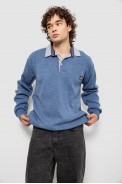 Свитер-обманка мужской, цвет джинс, 161R924 - фото № 0