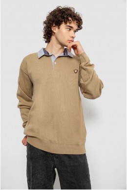 Свитер-обманка мужской, цвет бежевый, 161R924