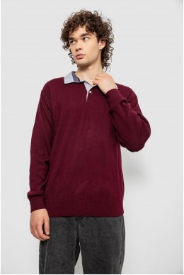 Свитер-обманка мужской, цвет бордовый, 161R924