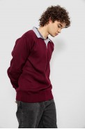 Свитер-обманка мужской, цвет бордовый, 161R924 - фото № 2