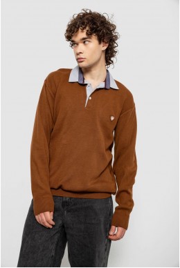 Свитер-обманка мужской, цвет коричневый, 161R924