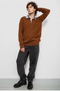Свитер-обманка мужской, цвет коричневый, 161R924 - фото № 1