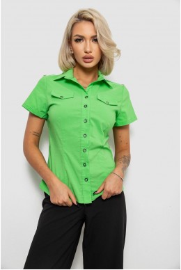 Сорочка жіноча однотонна, колір салатовий, 230R068-1