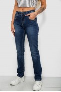 Джинсы женские однотонные Straight fit, цвет синий, 244R11489 - фото № 2