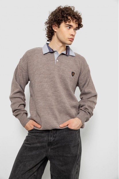 Свитер-обманка мужской, цвет мокко, 161R924