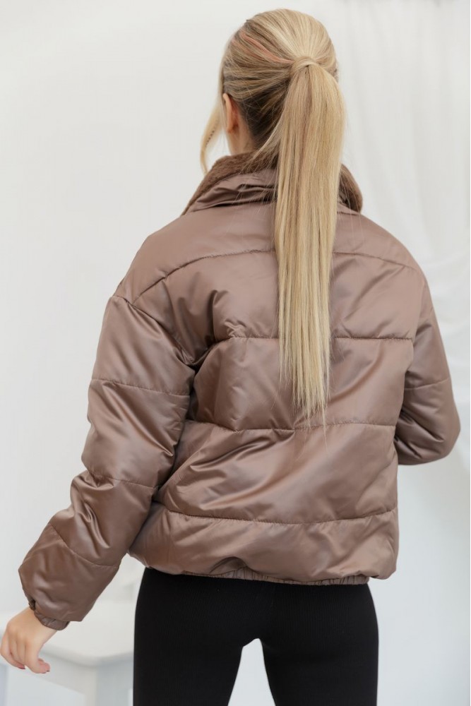 Купить Куртка женская демисезонная, цвет коричневый, 131R3066 - Фото №4