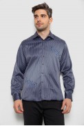 Сорочка чоловіча з принтом, колір синій, 214R5829 - фото № 0