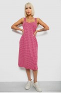 Сарафан женский в клетку, цвет коралловый, 257R733-2 - фото № 0