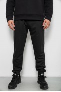 Спортивные штаны мужские однотонные, цвет черный, 244R41608 - фото № 0