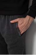 Спортивные штаны мужские на флисе, цвет серый, 244R41753 - фото № 4