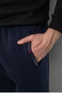 Спортивные штаны мужские на флисе, цвет синий, 244R41753 - фото № 4